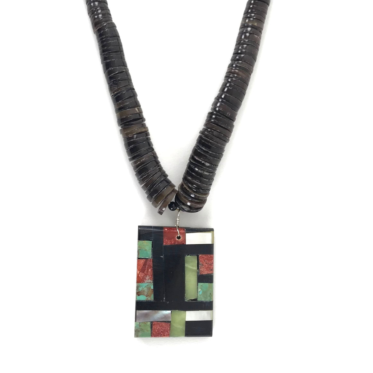 Joe and Marilyn Pacheco Mosaic Pendant Necklace – Indian Pueblo Store