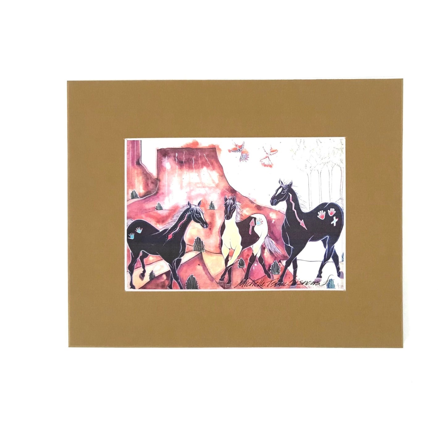 Michelle Tsosie Sisneros Chasing The Wind Print-Indian Pueblo Store