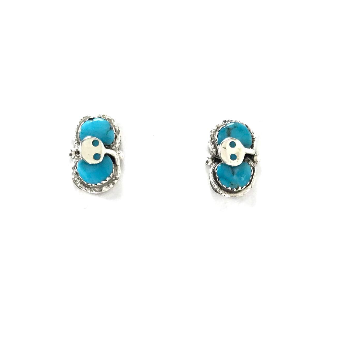 Effie Calabaza Turquoise Snake Earrings-Indian Pueblo Store