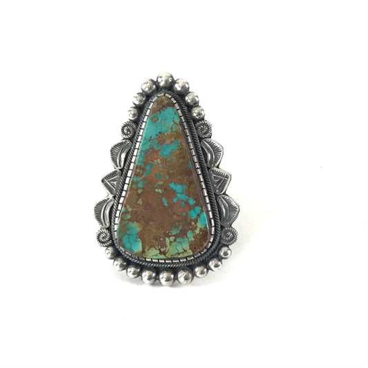 Leon Martinez Large Turquoise Ring-Indian Pueblo Store