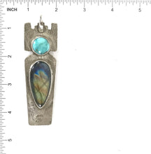 Load image into Gallery viewer, SS Reversable Corn Maiden Pendant (ancestors positive Inez Design, Kiva Steps)-Indian Pueblo Store
