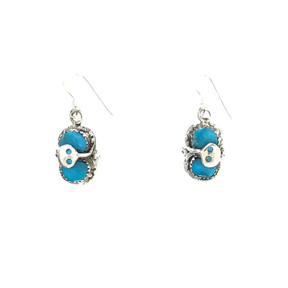 Effie Calabaza Turquoise Snake Earrings-Indian Pueblo Store