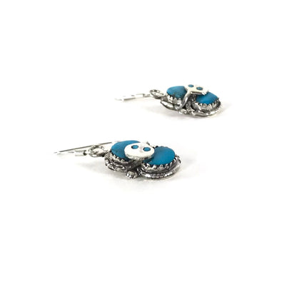 Effie Calabaza Turquoise Snake Earrings-Indian Pueblo Store