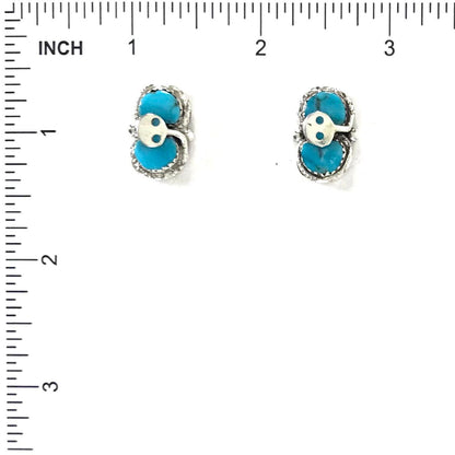 Effie Calabaza Turquoise Snake Earrings-Indian Pueblo Store