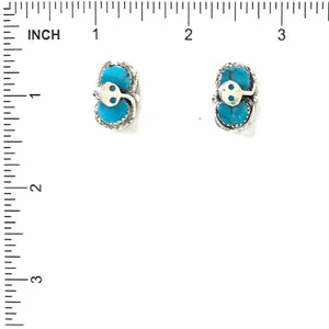 Effie Calabaza Turquoise Snake Earrings-Indian Pueblo Store