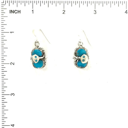 Effie Calabaza Turquoise Snake Earrings-Indian Pueblo Store