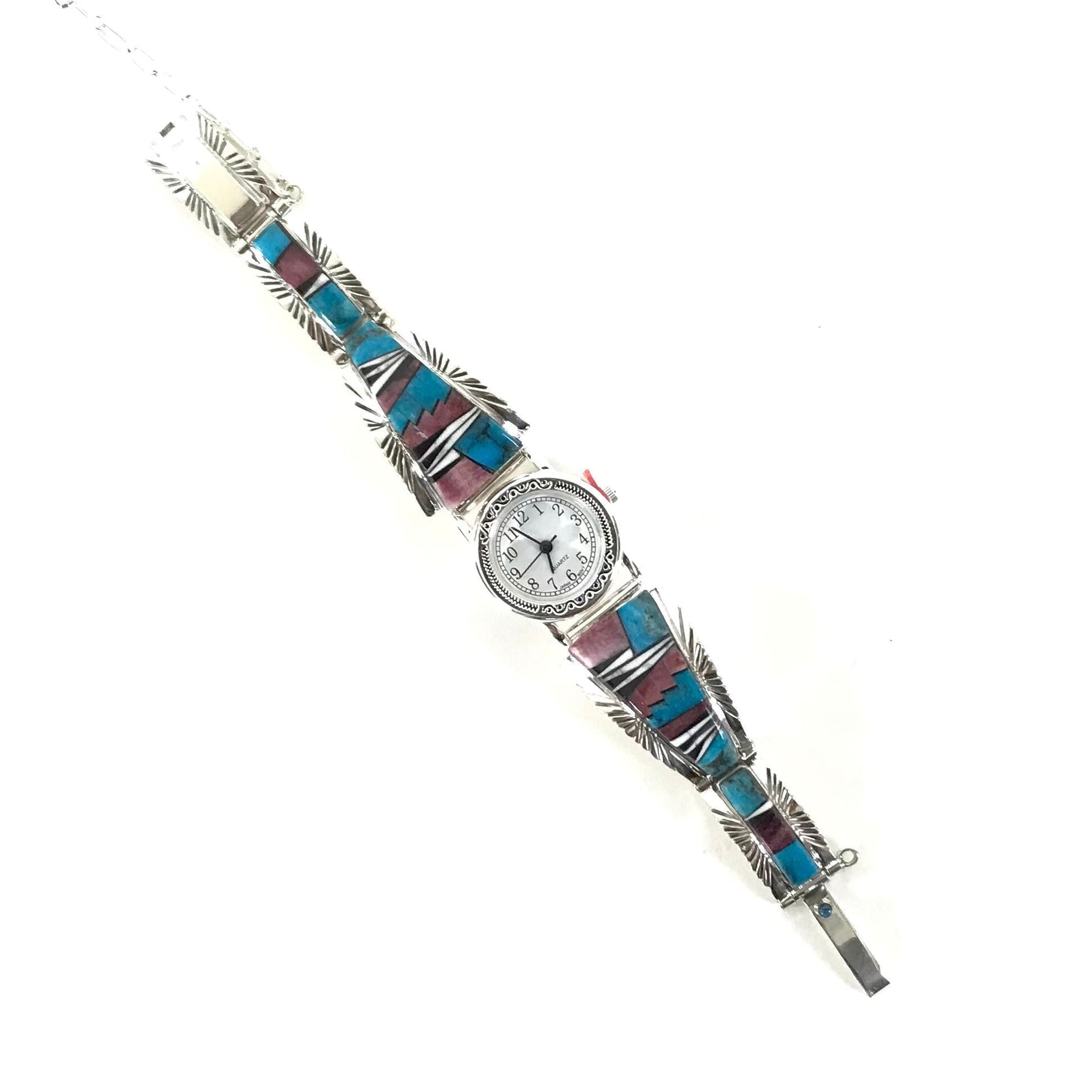 Turquoise & Coral Sterling Silver Citizen Quartz Vintage Watch – Upscale  Consignment