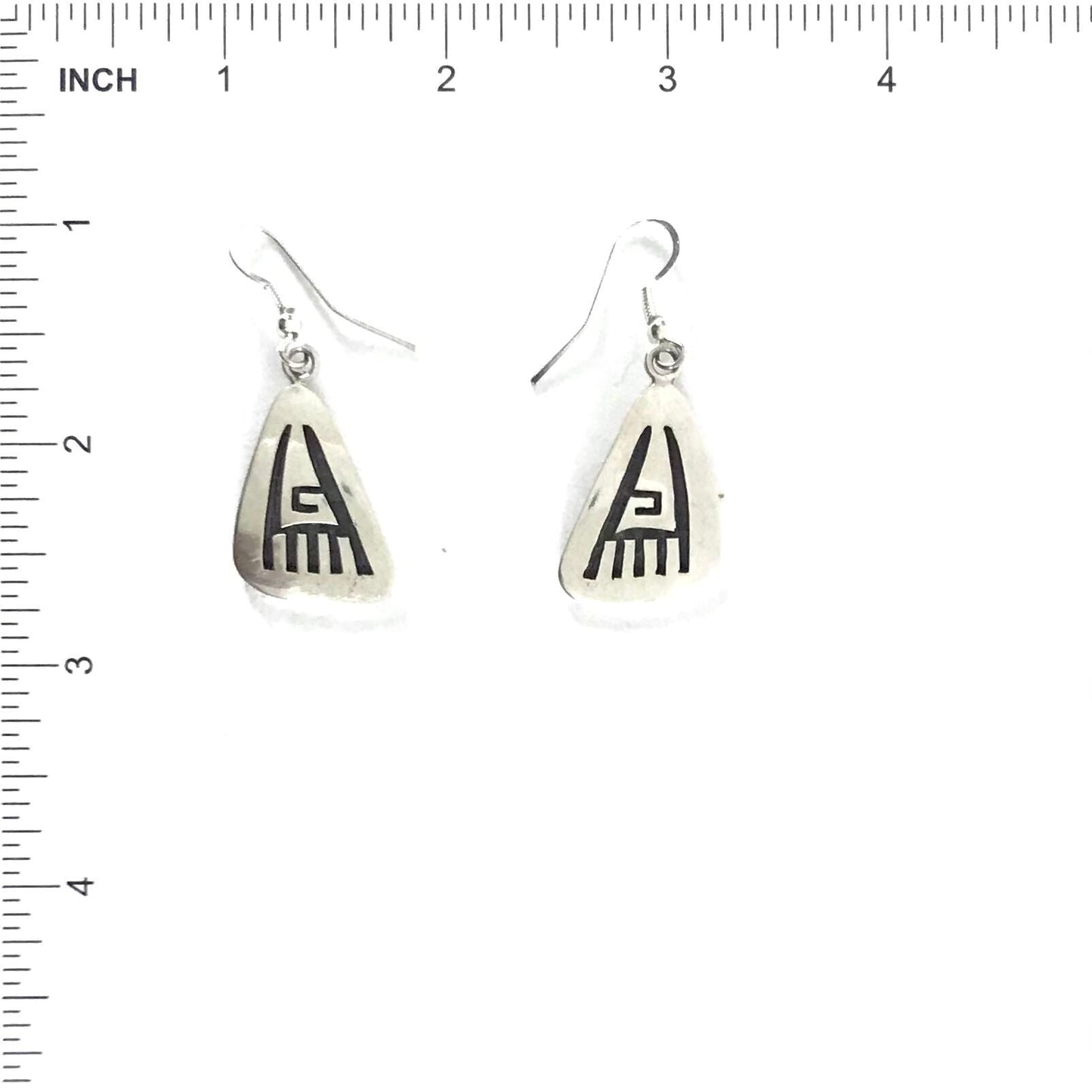 Steward Dacaywma Hopi Overlay Dangle Earrings-Indian Pueblo Store