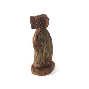 Harry and Isabella Benally "Dine Lady" Juniper Wood Carving-Indian Pueblo Store