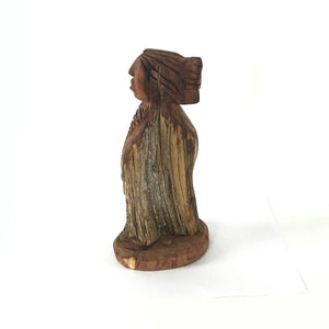 Harry and Isabella Benally "Dine Lady" Juniper Wood Carving-Indian Pueblo Store