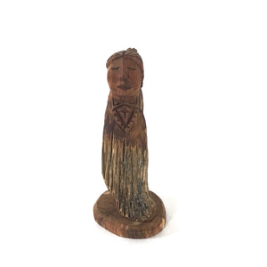 Harry and Isabella Benally "Dine Lady" Juniper Wood Carving-Indian Pueblo Store