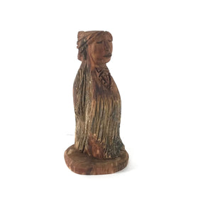 Harry and Isabella Benally "Dine Lady" Juniper Wood Carving-Indian Pueblo Store