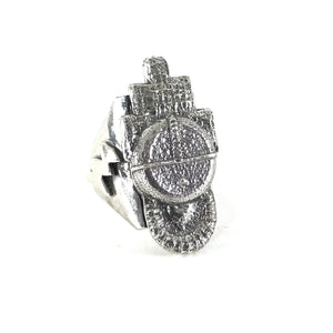 Veronica Poblano Sterling Silver Sunface Cast Ring-Indian Pueblo Store