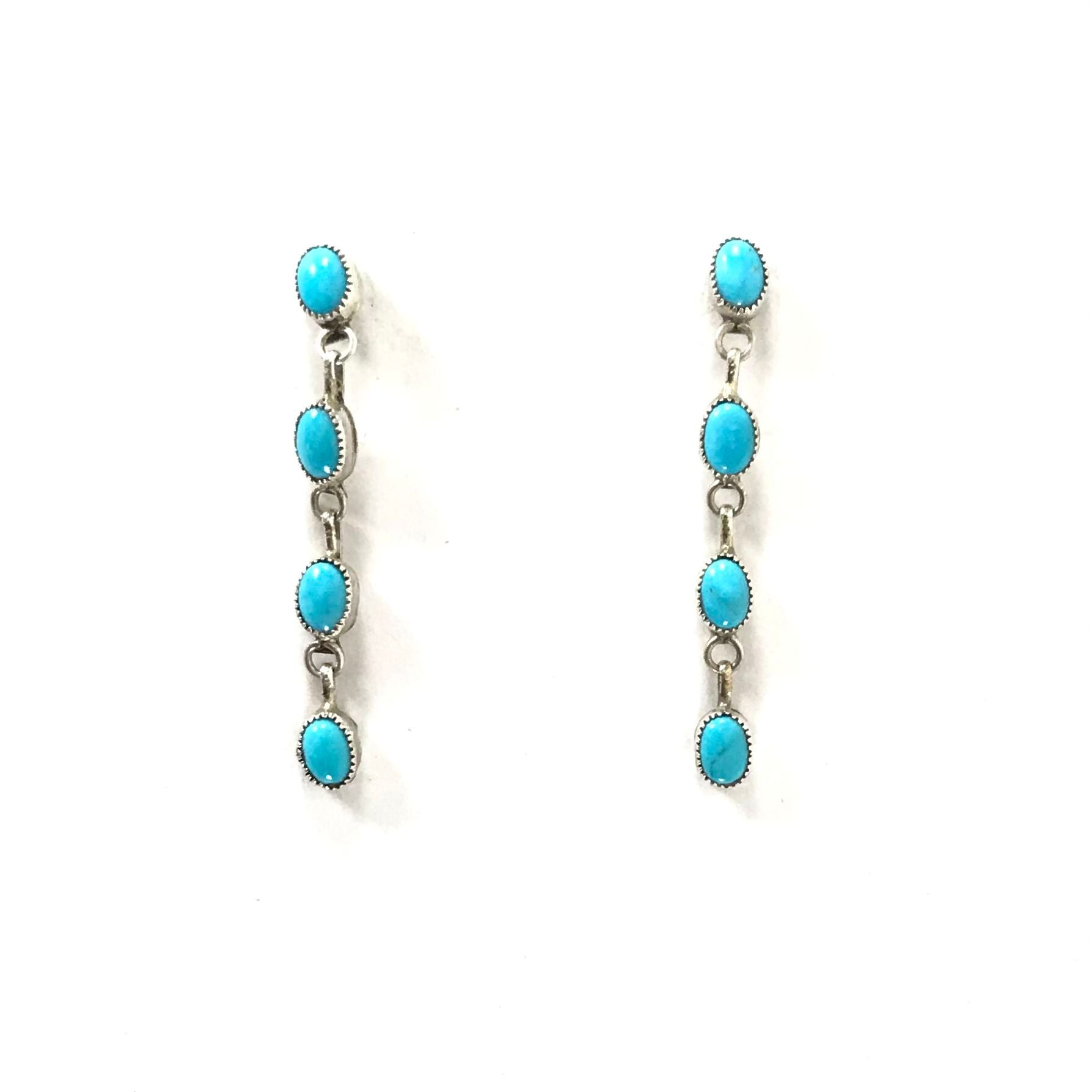 Anthony Skeet Turquoise Drop Dangle Earring-Indian Pueblo Store