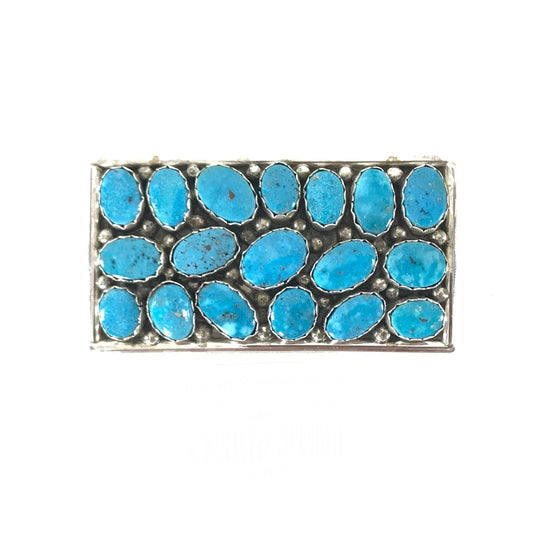 Jason Livingston Turquoise Cobble Buckle-Indian Pueblo Store