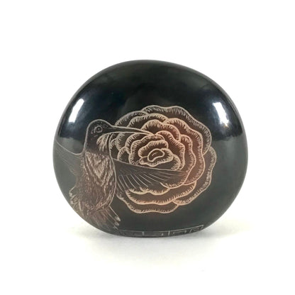 Hummingbird Seed Pot Stoned Polished Etched-Indian Pueblo Store