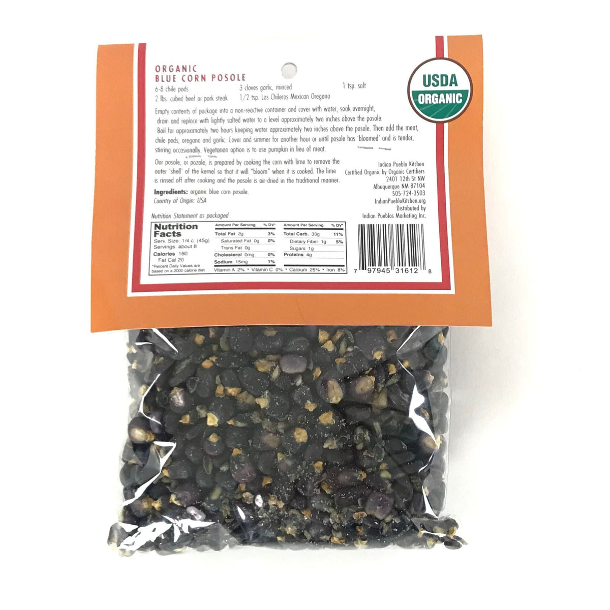 Organic Blue Corn Posole 12oz – Indian Pueblo Store