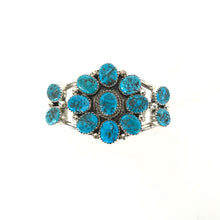 Load image into Gallery viewer, Pearlene Spencer Turquoise Cluster Bracelet-Indian Pueblo Store
