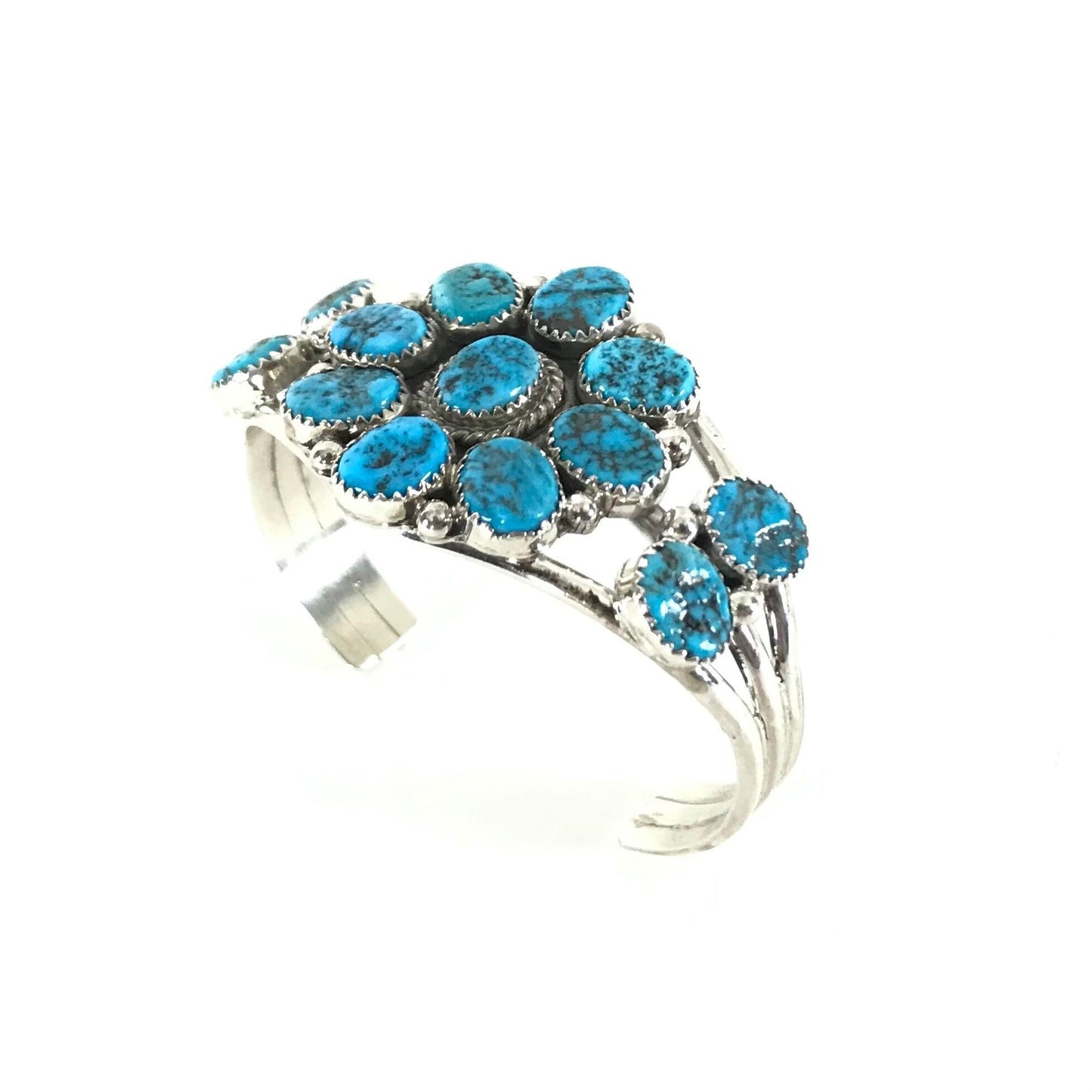 Pearlene Spencer Turquoise Cluster Bracelet-Indian Pueblo Store