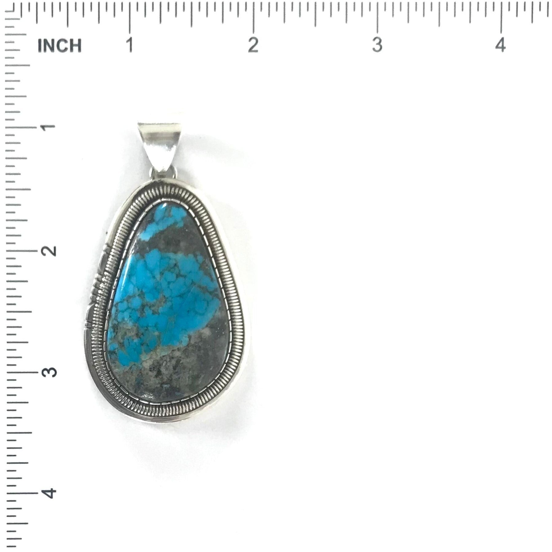 Walter Vandever Large Turquoise Pendant-Indian Pueblo Store