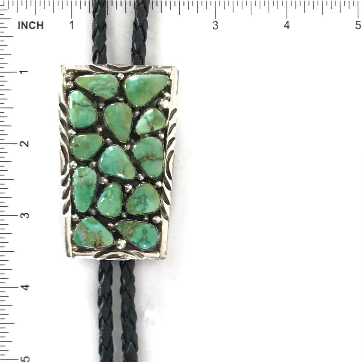 Navajo Green Turquoise Cluster Bolo-Indian Pueblo Store