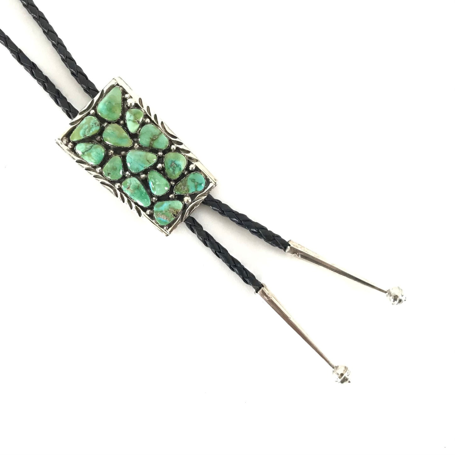 Navajo Green Turquoise Cluster Bolo-Indian Pueblo Store