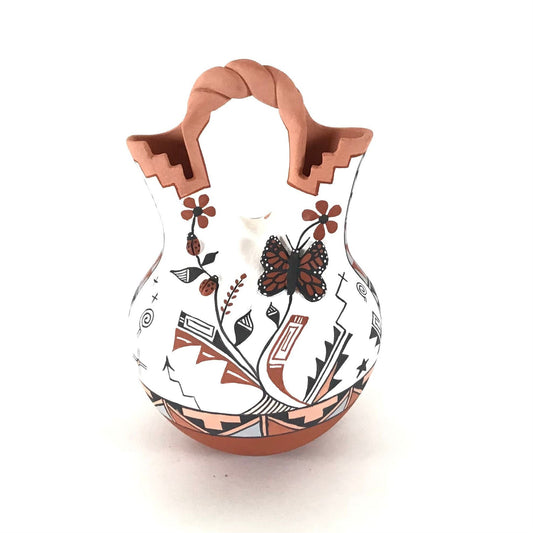 Carol Lucero Gachupin Butterfly Wedding Vase-Indian Pueblo Store