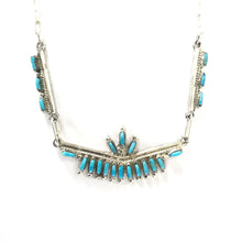 Load image into Gallery viewer, Veronica Yawakia Turquoise Petit Point Necklace and Earring Set-Indian Pueblo Store
