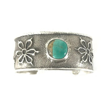 Load image into Gallery viewer, Cordell Pajarito Tufa Cast Dragonfly and Floral Turquoise Bracelet-Indian Pueblo Store
