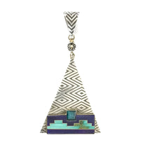 Load image into Gallery viewer, Michael Kirk Sugilite and Turquoise Contemporary Earring and Pendant Set-Indian Pueblo Store
