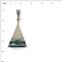Load image into Gallery viewer, Michael Kirk Sugilite and Turquoise Contemporary Earring and Pendant Set-Indian Pueblo Store
