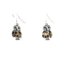 Load image into Gallery viewer, Regenda Kallestewa Owl Shell Inlay Earrings-Indian Pueblo Store
