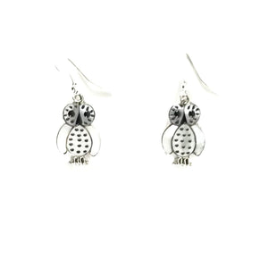 Regenda Kallestewa Owl Shell Inlay Earrings-Indian Pueblo Store