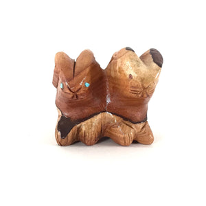 Louise Ponchuella Sandstonee Rabbit Pair Fetish Carving-Indian Pueblo Store