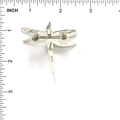 Pauline Nelson Stamped Dragonfly Pin-Indian Pueblo Store