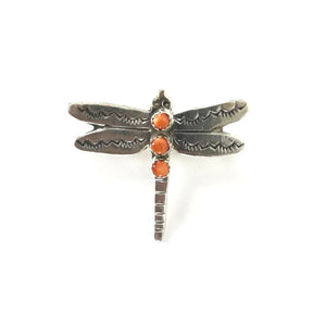 Pauline Nelson Stamped Dragonfly Pin-Indian Pueblo Store