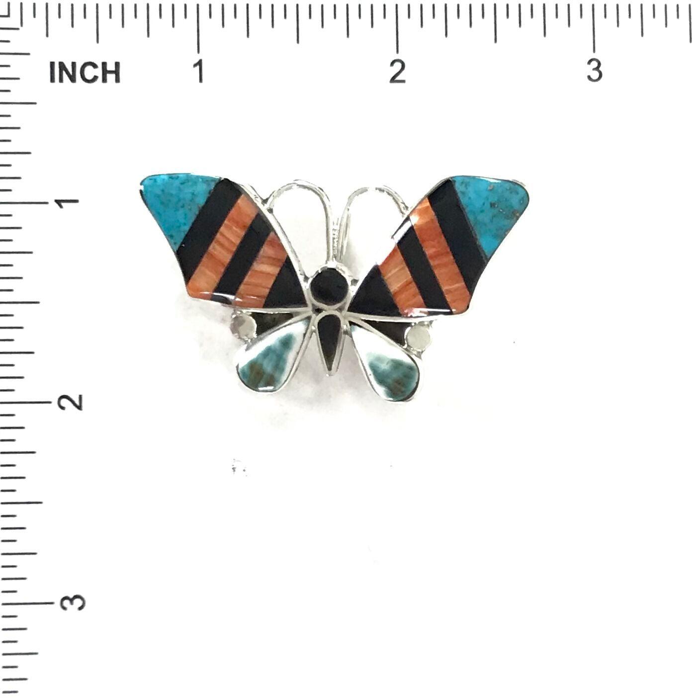 Angus Ahiyite Multi-gemstone Inlay Butterfly-Indian Pueblo Store