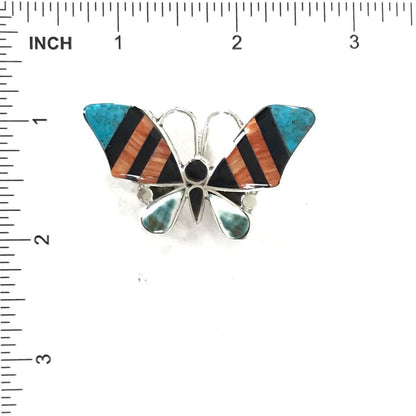 Angus Ahiyite Multi-gemstone Inlay Butterfly-Indian Pueblo Store