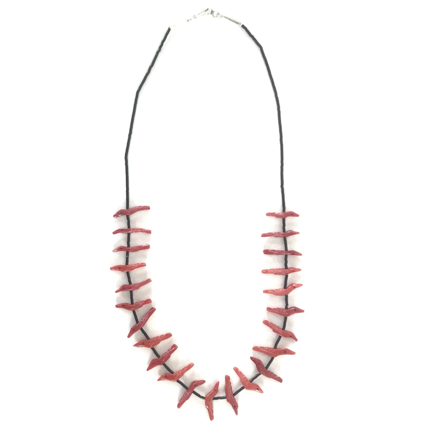 Verna Kushana Coral Birds Fetish Necklace-Indian Pueblo Store