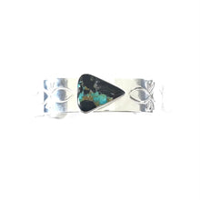 Load image into Gallery viewer, Ellouise Padilla Black Jack Turquoise Stamp Bracelet-Indian Pueblo Store
