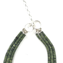 Load image into Gallery viewer, Elouise Padilla 3 Strand Serpentine Medallion Heishi Necklace-Indian Pueblo Store
