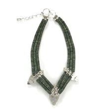 Load image into Gallery viewer, Elouise Padilla 3 Strand Serpentine Medallion Heishi Necklace-Indian Pueblo Store
