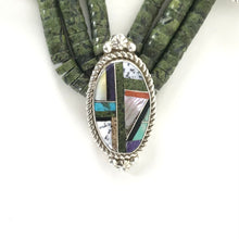 Load image into Gallery viewer, Elouise Padilla 3 Strand Serpentine Medallion Heishi Necklace-Indian Pueblo Store
