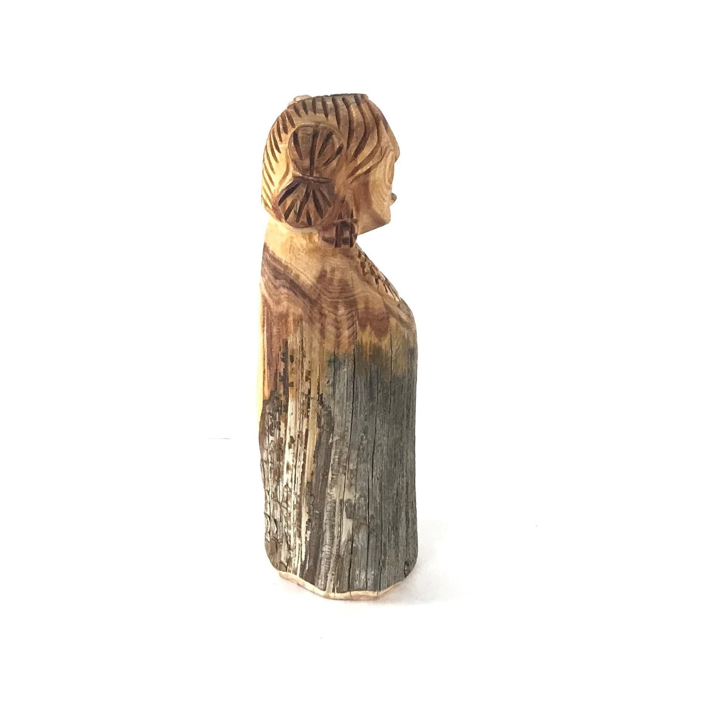 Harry and Isabella Benally "Hopi Lady" Juniper Wood Carving-Indian Pueblo Store