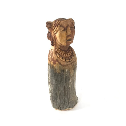 Harry and Isabella Benally "Hopi Lady" Juniper Wood Carving-Indian Pueblo Store