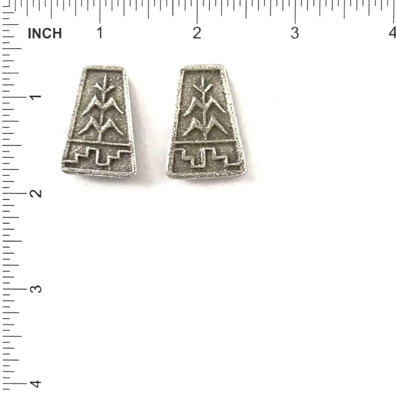 Noah Pajarito Tufa Cast Corn Earrings-Indian Pueblo Store