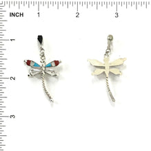 Load image into Gallery viewer, Lyndon Ahiyite Multi-Gemstone Dragonfly Inlay Earrings-Indian Pueblo Store
