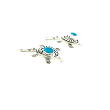 Load image into Gallery viewer, Turquoise Turtle Overlay Dangle Earrings-Indian Pueblo Store
