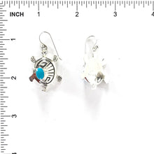 Load image into Gallery viewer, Turquoise Turtle Overlay Dangle Earrings-Indian Pueblo Store
