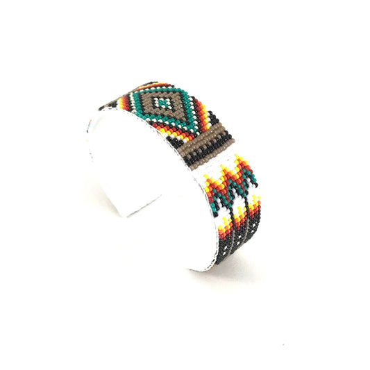 Jeanette Atencio 3/4" Wide Beaded Bracelet (Online Exclusive)-Indian Pueblo Store